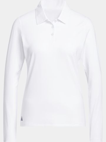 adidas W SLD LS P Langarm Polo weiß