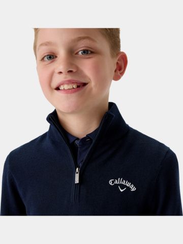 Callaway EMEA BOYS 1/4 Zip Strick Troyer navy